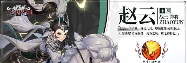《三国志异闻录》赵云属性及技能介绍