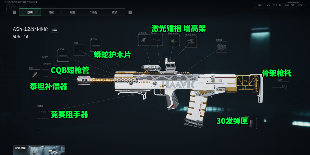 《三角洲行动》Ash-12短枪管高能配装