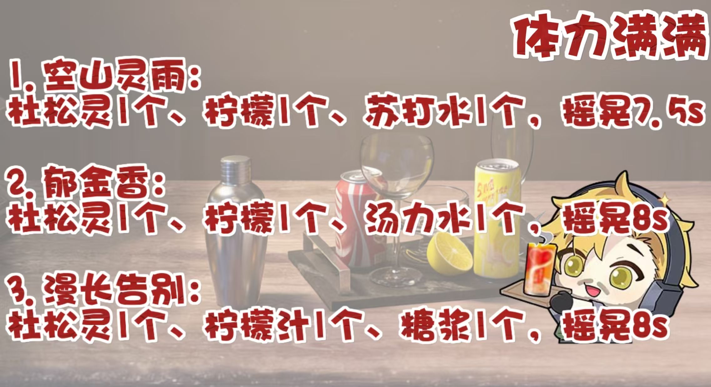 《三角洲行动》饮品制作配料攻略