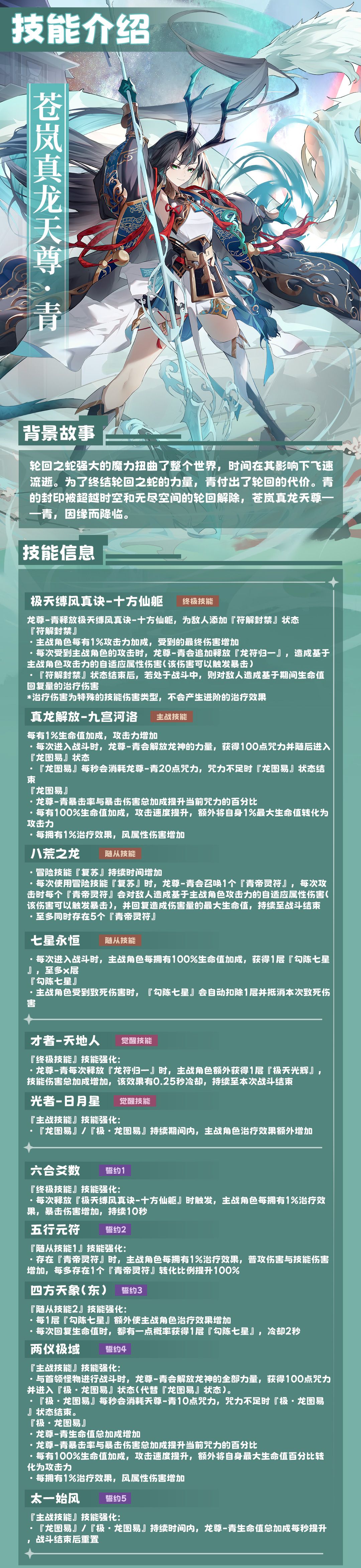 《史莱姆与地下城》苍岚真龙天尊青技能介绍