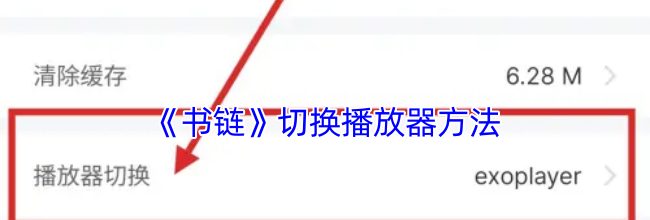 《书链》切换播放器方法