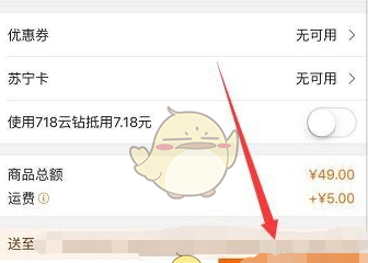 《苏宁易购》找人代付款方法