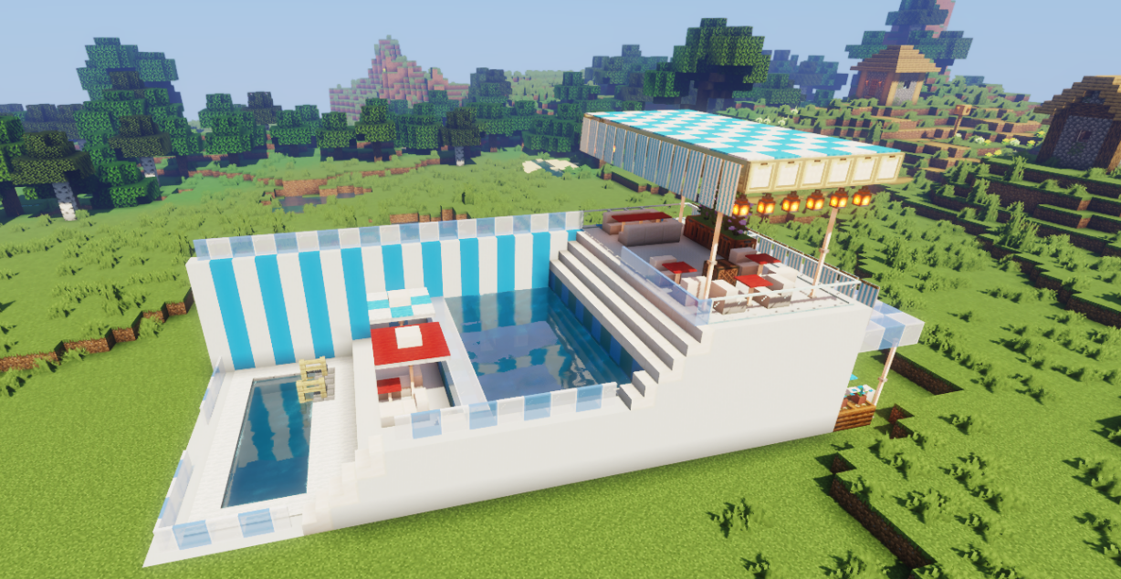《我的世界：移动版》露天泳池改造方案