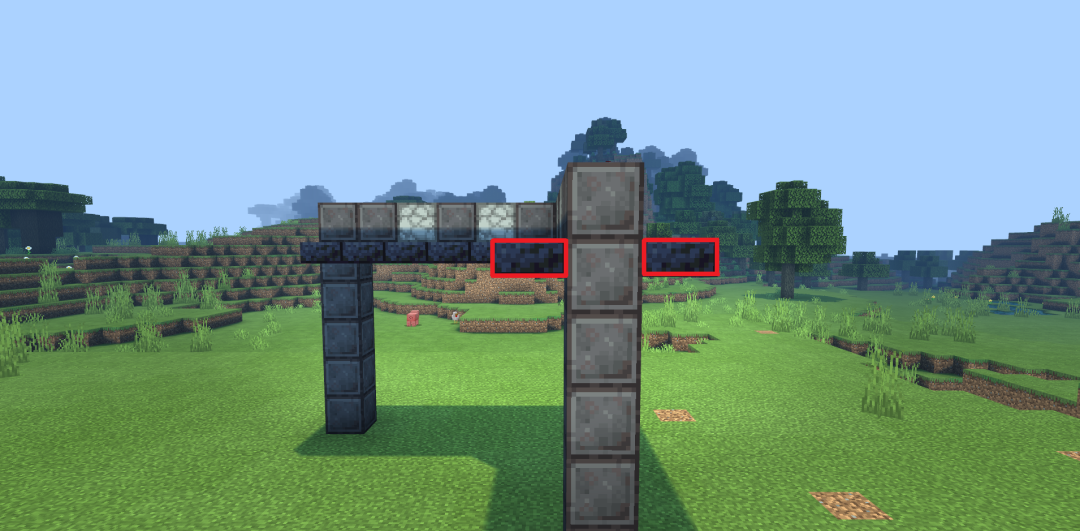 《我的世界：移动版》全自动按钮岩浆门搭建方法