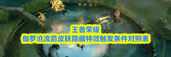 王者荣耀伽罗沧流箭皮肤隐藏特效触发条件对照表