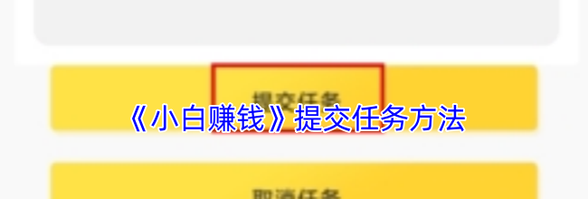 《小白赚钱》提交任务方法