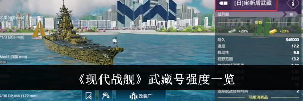 《现代战舰》武藏号强度一览
