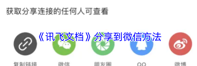 《讯飞文档》分享到微信方法