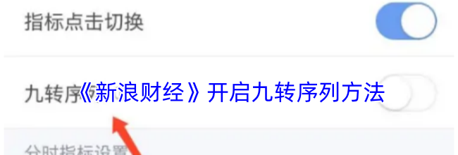 《新浪财经》开启九转序列方法