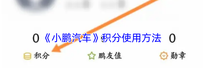 《小鹏汽车》积分使用方法