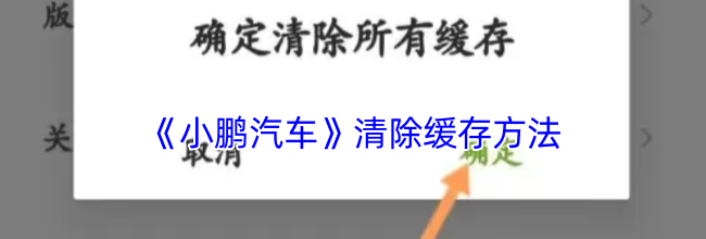 《小鹏汽车》清除缓存方法