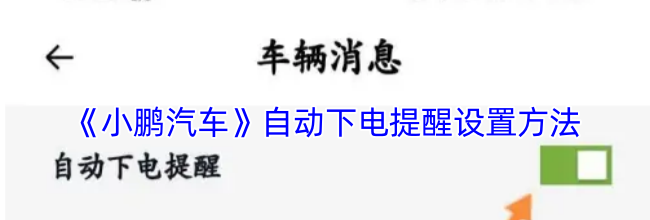《小鹏汽车》自动下电提醒设置方法