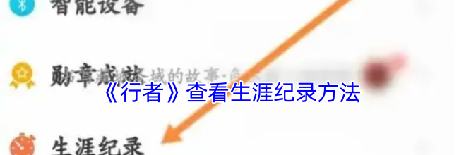 《行者》查看生涯纪录方法