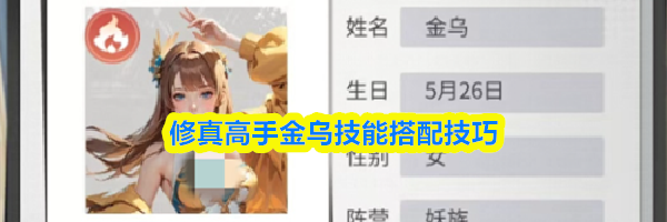 修真高手金乌技能搭配技巧