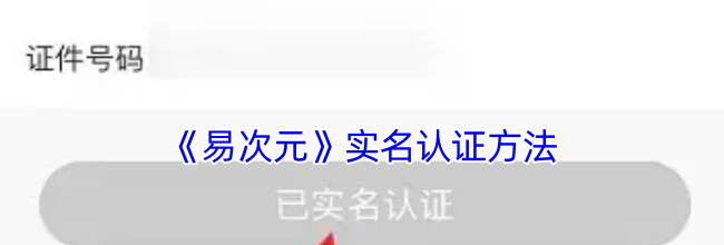 《易次元》实名认证方法