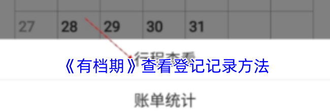 《有档期》查看登记记录方法