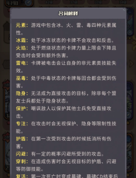 《异界迷林》元素属性详解