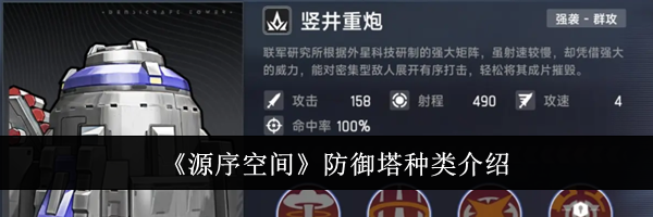 《源序空间》防御塔种类介绍