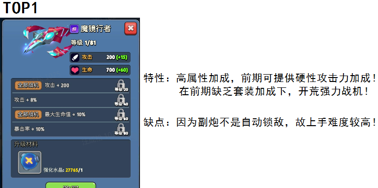 《银翼战机》前期战机强度排行