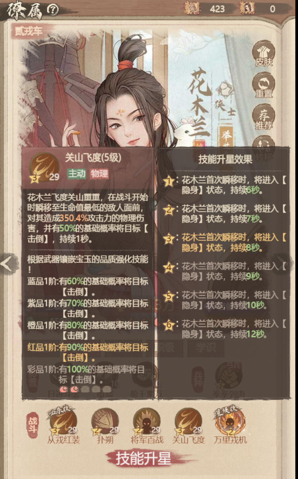 《这城有良田》花木兰核心定位及技能解析