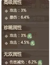 《这城有良田》僚属装备词条选择推荐