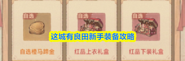 这城有良田新手装备攻略