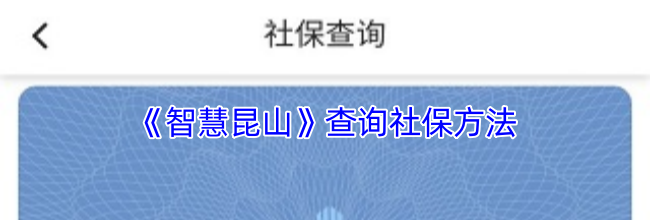 《智慧昆山》查询社保方法