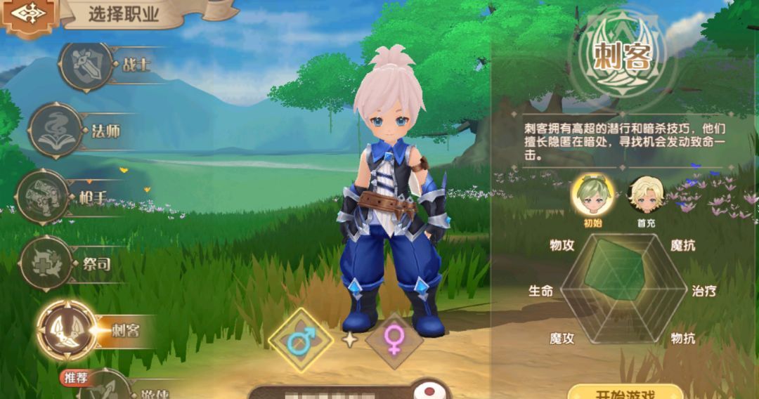 不休的勇士六大职业介绍