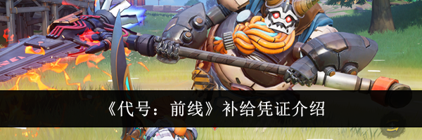 《代号：前线》补给凭证介绍