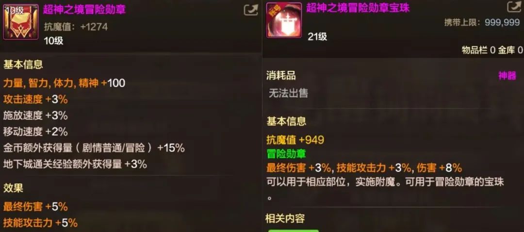 地下城与勇士：起源热门道具提升对比