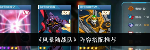 《风暴陆战队》阵容搭配推荐