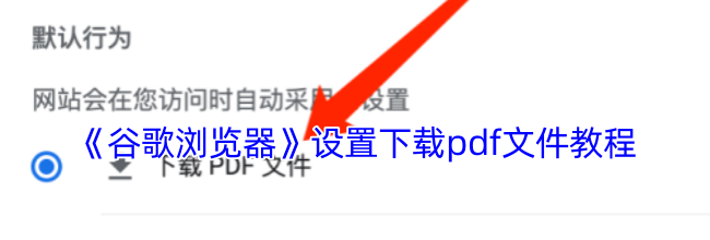 《谷歌浏览器》设置下载pdf文件教程