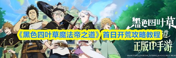 《黑色四叶草魔法帝之道》首日开荒攻略教程