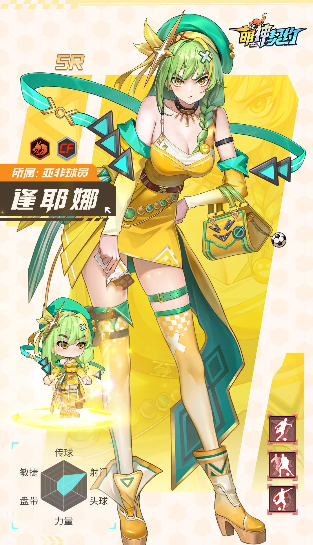 萌神契约亚非地区球员阵容介绍
