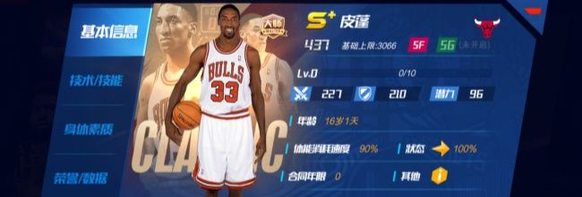 《nba篮球大师》皮蓬属性及获取方式介绍