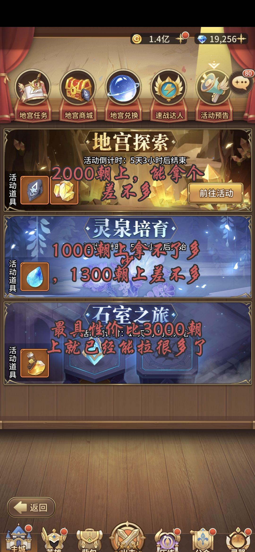 闪烁之光开荒期各玩法详解