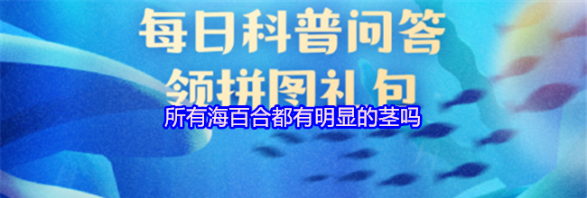 所有海百合都有明显的茎吗