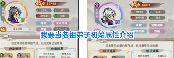 我要当老祖弟子初始属性介绍