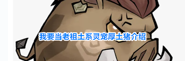 我要当老祖土系灵宠厚土猪介绍