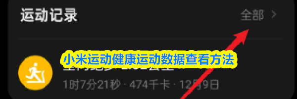 小米运动健康运动数据查看方法