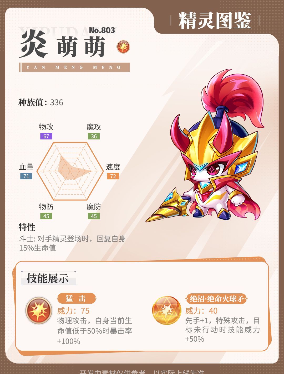 《西普大陆》精灵图鉴：炎萌萌