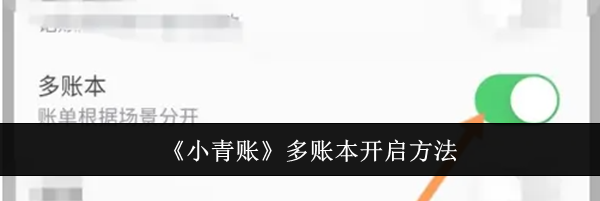 《小青账》多账本开启方法