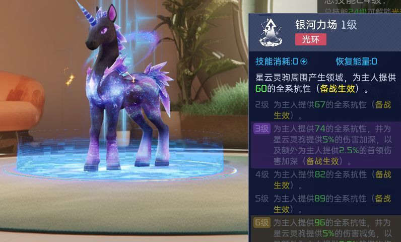 星球：重启星云灵驹技能属性一览
