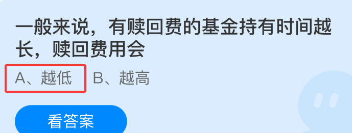一般来说，有赎回费的基金持有时间越长，赎回费用会