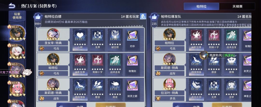 异世界的城主大人角色和抽卡规划