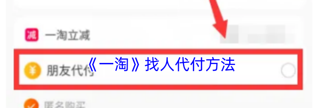 《一淘》找人代付方法