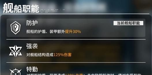 亿万光年战舰职能介绍