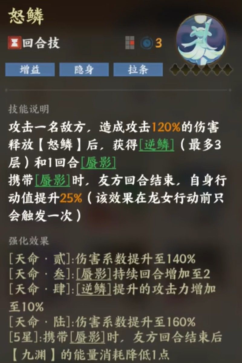 《指间山海》龙女技能介绍